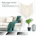 Miniatyrbild 2 av 5: Macrame Väggbonad, Vävd Gobeläng, Modern Chic Vävd Konst, Handgjord Heminredning, Pärlbesatt Väggdekor för Bröllop, Sovrum, Vardagsrum (100 x 96cm) H