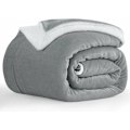 Miniatyrbillede 1 af 5: Grå Fleece Tæppe - Sherpa Tæppe - til Sofa - Varm - til Vinter (Grå, 130x150cm)
