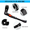 Miniatyrbillede 2 af 5: Universal justerbar mountainbikeholder med sidestolper med skridsikre gummifødder til cykler med 24-28\" hjuldiameter (sort)