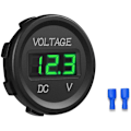 Miniatyrbillede 1 af 5: 12-24V DC Voltmeter LED Digital Display Vandtæt til Båd Motorcykel Lastbil Marine (Grøn)