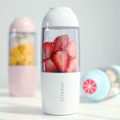 Miniatyrbillede 4 af 5: 400ML 4000MAh Bærbar Smoothie Blender Mini Blender USB Elektrisk Juicer Opladning Frugt Juicer Pink