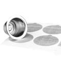 Miniatyrbilde 3 av 5: Pakke med 4 gjenbrukbare kapsler med 400 aluminiumslokk - Påfyllbare kaffekapsler i rustfritt stål for maskiner