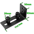 Miniatyrbild 4 av 4: Glidande grindguide Golvguide Kolstål Justerbar Glidande Dörrskena Guide för Låvedörrsbeslag -