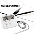 Miniatyrbillede 5 af 5: Køkken Grill Termometer med Stik, Kogetidstæller, LCD Digital Display, Ovn Kødtermometer