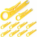 Miniatyrbilde 1 av 5: 10 stk Mini Stripping Tang/Nettverkskabel Krympeverktøy/Nettverkskabel Stripper/Børste Cutter for RJ45 Cat5/6 Nettverkskabel, Data Telefonkabel, Beregne