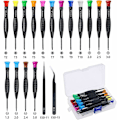 Miniatyrbilde 2 av 5: 18 deler Torx skrutrekker Mini magnetisk Torx Flathead Phillips Små pinsett Skrutrekkere med T2 T3 T4 T5 T6 T7 T8 T9 T10 for Xbox datamaskin Telefon