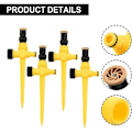 Miniatyrbillede 3 af 4: Havevandssprinkler, 4 stk. plænesprinkler, 360° roterende automatisk sprinkler, sektorplænesprinkler justerbar 90°-180°-360° sprinkler til planter, blomster