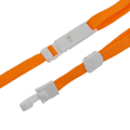 Miniatyrbild 5 av 5: Band för att hänga ID-kort runt halsen med dubbla orange klämmor