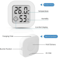 Miniatyrbild 2 av 5: Hygrometer och termometer för inomhusbruk, 3 st mini LCD-hygrometer och termometer med hög precision, väggmonterad termometer för inomhus- och utomhusbruk för hemmet