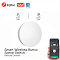 Miniatyrbilde 2 av 5: Tuya ZigBee-enheter Knapp Scene Switch Smart Linkage Smart Switch Batteridrevet Automatisering Fungerer med Smart Life