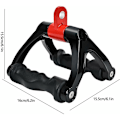 Miniatyrbilde 2 av 5: Triceps Pull Up Strap, Nylon Alloy Cable Machine Treningshåndtak, Sklisikkert V-Formet Kabelmaskin Håndtak, Dobbelt Rad D-Ring Treningshåndtak for Arbeid