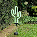 Miniatyrbild 2 av 5: Solcellsdriven LED ”Kaktus” neonstake, Grön färg, IP44-SOCACTUS utomhus special [Energiklass A++]-Fei Yu