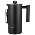 Miniatyrbillede 4 af 5: 1200ml Dobbeltlags Kaffemaskine i Rustfrit Stål Fransk Presse med Timeglas og Termometer Kaffe & Te Brygningskande - A