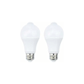 Miniatyrbild 1 av 5: 12W E27 PIR Infraröd LED-lampa med rörelsesensor PÅ/AV automatiskt A60 220V 1200lm motsvarande 120W halogen för trappor korridor garage（2-pack,