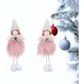 Miniatyrbilde 1 av 5: Julepynt, 2 stk, plysjengelanheng, skytsengel, juletrepynt, juletrepynt til julepynt. (P
