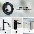 Miniatyrbillede 5 af 5: Vask Overflow Ring 6 Styk Universal Dæksel Til Badeværelse Sort