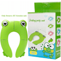Miniatyrbillede 5 af 5: Foldbar Toilettræner til Børn - Baby Toilet Reducer Vandafvisende Bærbar Genanvendelig Skridsikker til Rejser Frøform (Grøn) - Fei Yu