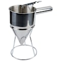 Miniatyrbillede 1 af 4: Håndholdt Hopper Dispenser i Rustfrit Stål til Blæksprutte Pellets Hopper Værktøj Håndblandet Dej Separator