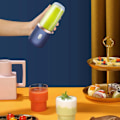 Miniatyrbild 5 av 5: Bärbar Saftkopp med 6 Blad, Fruktkopp, Automatisk Elektrisk Saftpress, Smoothieblender, Matberedare, A