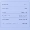 Miniatyrbild 5 av 5: För Model 3 2024 Dold OBD-adapter Laddning 27W Plug and Play USB-C Dubbla Portar