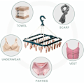 Miniatyrbild 5 av 5: Sock Drying Rack, Sock Drying Rack med 32 klämmor för underkläder, strumpor, hållbara klädnypor i plast för inomhus- och utomhusbruk