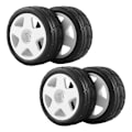 Pikkukuva 3 / 5: 4 kpl 12 mm kuusiokolo 65 mm kumirenkaat XV-01 TT-01 TT-02 LC Racing PTG-2 WR8 1/10 RC-autolle, 3