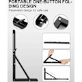 Miniatyrbillede 3 af 5: Foldbar Beslag 400mm, 2 stk. Sort Foldbar Konsolbeslag, Belastningsbærende Foldbare Hyldebeslag, Robust Tilbagetrækkelig Foldbar Konsolbeslag