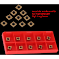 Miniatyrbild 2 av 5: 10 x CNC-karbidinsatser, CCMT060204-HM YBC251 Bladfräsar Svarvverktyg med låda för halvbearbetat stål, guld, hög hållfasthet, hög seghet