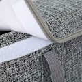 Miniatyrbillede 2 af 5: Foldbar Vasketøjskurv Opbevaringskurv med Låg Husholdning Beige-Gul