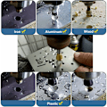 Miniatyrbild 2 av 5: 4-pack Titanbelagd Sänkkronfräsverktyg Avfasningsverktyg Set Metall Trä Borrbitar Set