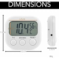 Miniatyrbillede 3 af 5: Indendørs termometer hygrometer - 5 års garanti - Høj præcision - Digital temperatur- og fugtighedsindikator