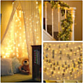 Miniatyrbillede 3 af 5: 10m LED Lysstreng, 2 Lystilstande, Batteridrevet, 100 LED'er, Sølvtråd, til Soveværelse, Vægge, Julefest, Bryllup, Fødselsdag, Dekoration Varmt