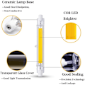 Miniatyrbild 4 av 5: 10W R7s LED-lampa 118mm COB-glödtråd Kallt vitt 6000K 220V Dubbel J118 Sockel LED-linjär rörlampa 360 grader ICKEDIMBAR, 2-pack [Energiklass F]