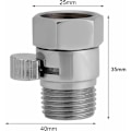Miniatyrbild 3 av 5: Avstängningskran Duschhuvud Ventil Mässingshuvud Vätskekontroll Vattenbesparing för Bidet Sprayer G1/2-