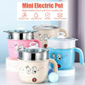 Miniatyrbild 4 av 5: Mini Multifunktionell Elektrisk Hot Pot 1.8L Rostfritt Stål Ångkokare Nudelsoppa Maker Hot Pot (Beige)