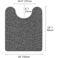 Miniatyrbillede 5 af 5: Skridsikker Toilet Konturmåtte Tykkere Toiletmåtte Absorberende Toiletmåtte Ultra Blød Mikrofiber Badeværelsesmåtte, Hurtigttørrende, Maskinvaskbar - 50