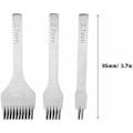 Miniatyrbild 4 av 5: 3-pack DIY Läderverktygsset Stanskniv Läderhantverk Klo Stanskniv Gaffelverktyg Vit Stål 2/5/10 Hantverkssömnad Sy Sax Set Gaffel 2,7 mm 3,0 mm 3,38 mm 3,85