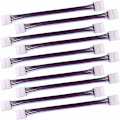 Miniatyrbilde 1 av 5: 10 stk RGBW-kontaktkabel 5-polet lampe 10 mm LED-stripe lysomformer loddefri LED-båndadapter for å koble 2 SMD 5050 RGBW LED-striper sammen