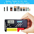 Miniatyrbillede 3 af 5: Digital Batteritest Batterichecker Volt Checker Universal Batteritest Til AA, AAA, C, D, 9V, 1,5V, Ingen Behov For Strøm Fra Batteri