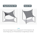 Miniatyrbillede 2 af 5: Vandafvisende Rektangulær Skygge Sejl, Oxford Polyester 95% UV Beskyttelse, Tårebestandig, Udendørs Solbeskyttelse til Have, Balkon, Terrasse, Patio, C