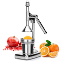 Miniatyrbillede 3 af 5: Manuel Citruspresser i rustfrit stål - Håndholdt citruspresser til frugt og grøntsager - Appelsinpresser - Saftblender - Saftkop - Køkkenudstyr