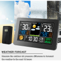 Miniatyrbild 3 av 5: Termometer Väderstation Digital Vägg Bordsurväckarklocka Inomhus Utomhus Temperatur Luftfuktighet Barometer Trådlös Fjärrsensor Svart