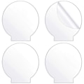 Miniatyrbild 1 av 5: Klar akrylpanel 4 stycken tjock rund panel (4mm) Akryl plast för LED-ljusbas, skylt, DIY-displayprojekt