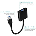 Miniatyrbild 2 av 5: USB till VGA Videoadapterkonverterare, VGA till USB 3.0 Extern Grafikdisplay Extern Kabeladapter för Windows 7/8/8.1/10, MAC (Apple) System, Tab