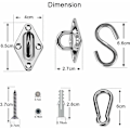 Miniatyrbillede 2 af 5: Solsejl Beslagssæt 42 Dele Rustfrit Stål Hardware til Rektangulære og Trekantede Solsejl Installation, 15-22CM