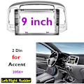 Pikkukuva 2 / 5: 9 Tuuman 2 Din Auton Kojelaudan Kehys Radio Fascia Dash Mp5 Soitin Dvd Adapteri Paneeli Accent 2006-2011