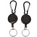 Miniatyrbild 1 av 5: 2 st Badge Reel-ID-korthållare Yoyo Ski Retractable Recoil Färg: Svart Antal: 2 st