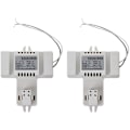 Miniatyrbillede 1 af 5: 2X Hvid Plastik Lysstofrør Forkobling 220V 0.19A 38W Rør Pære Pin 2D Skall
