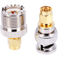 Miniatyrbillede 3 af 5: SMA til SMA BNC N F UHF Type Connector Kits RF Adapter 20 Type, SMA Hun til F Han, SMA Hun til F Hun
