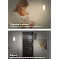 Miniatyrbillede 5 af 5: Trådløs LED Natlampe, Automatisk Bevægelsessensor, 3 Lysstyrke Niveau Skablys til Soveværelse, Stue, Garage, Gang Varmt Lys